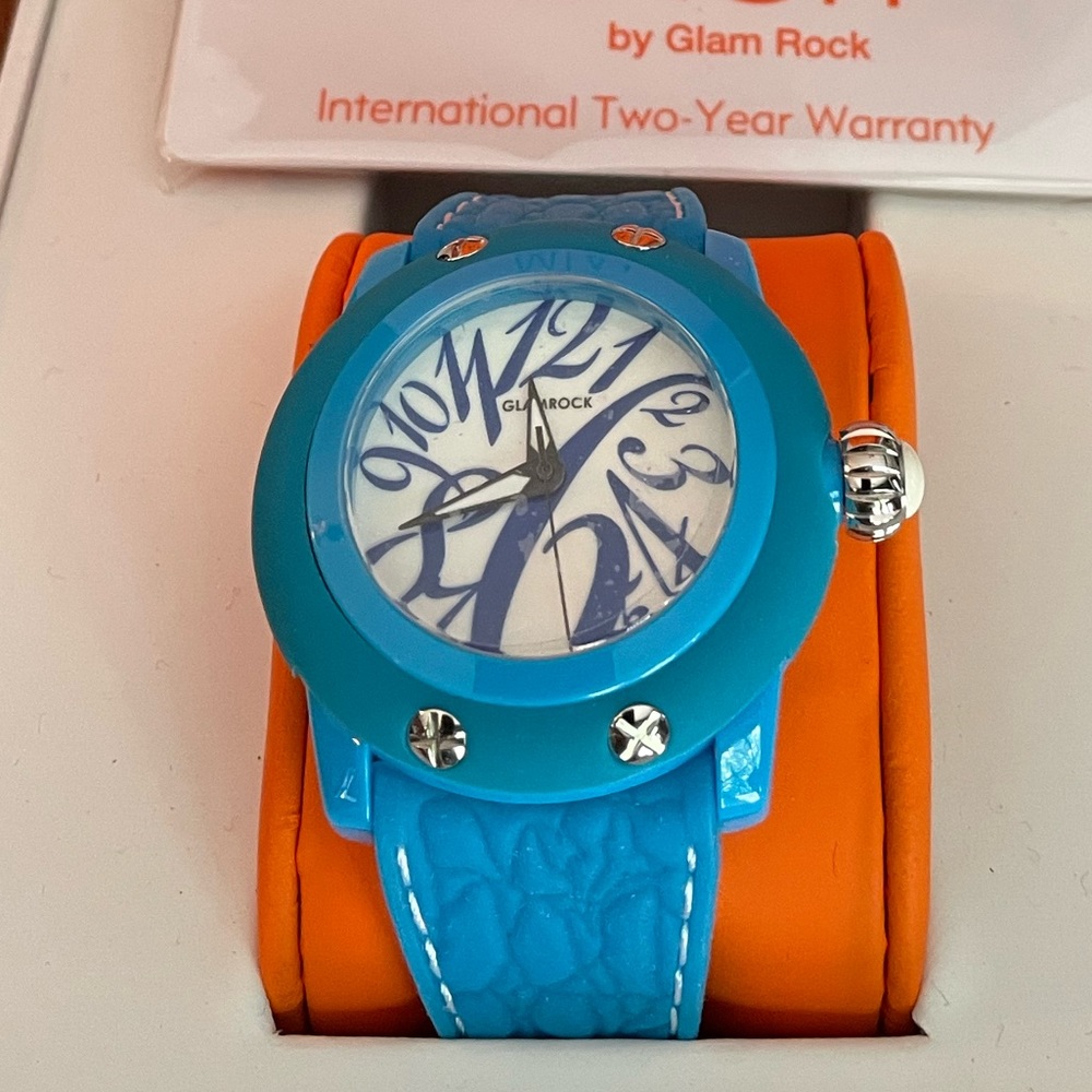 Unisex blue Miami Beach watch, new.